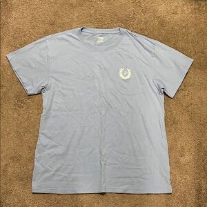 Victoria's Secret Light Blue (Periwinkle) Crewneck Tee with Laurel Emblem